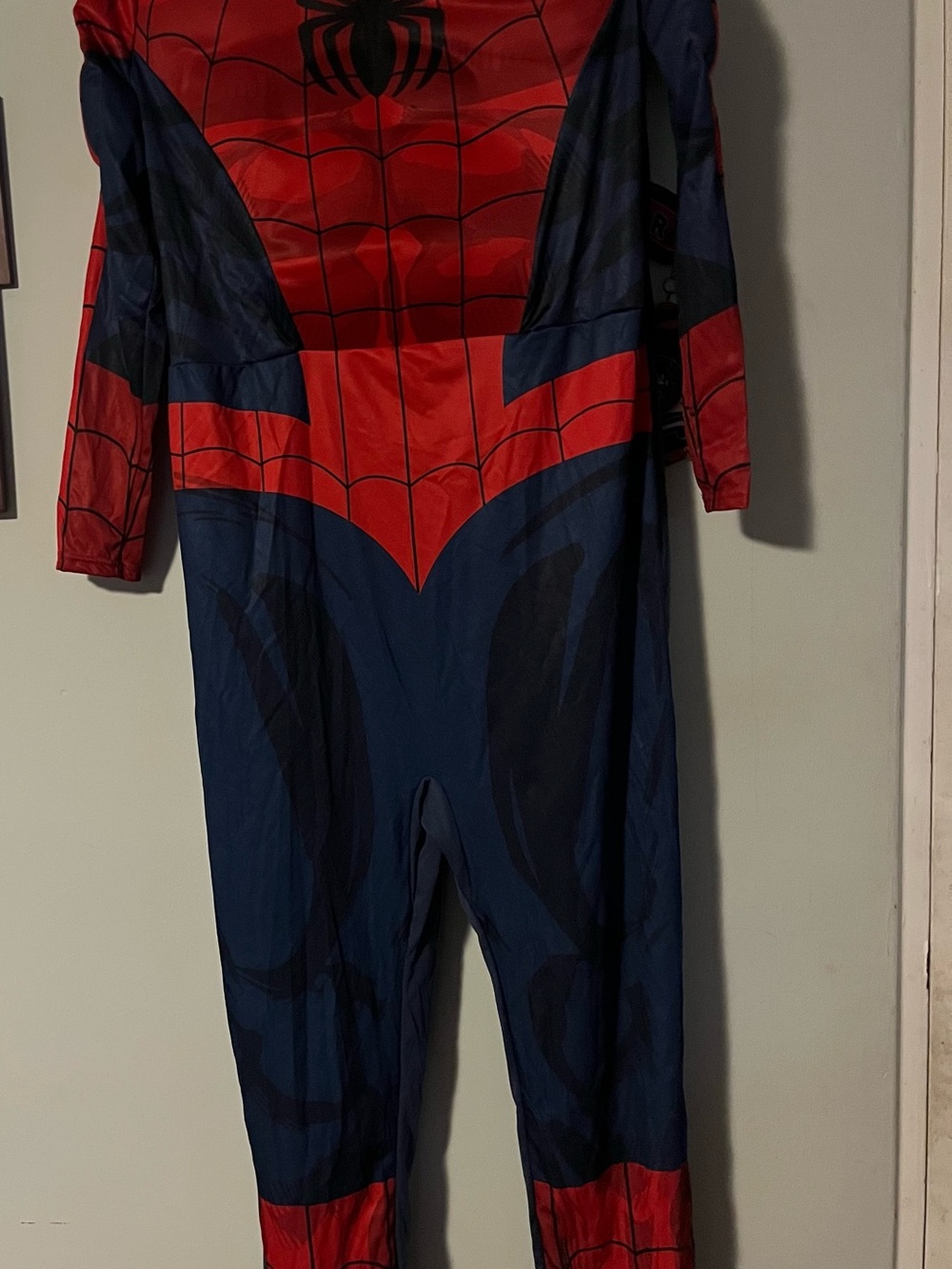 Marvel adults Red and Blue Spider-Man Costume - Iconic Emblem